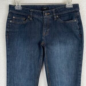 Ann Taylor Curvy Petite Bootcut Jeans Dark Wash Blue Size 6P Mid Rise Stretch